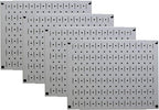 Wall Control Pegboard Wall Organizer Tiles Modular Grey Metal Pegboard Tiling Set - (4) 12-in Tall x 16-in Wide Gray Peg Boar