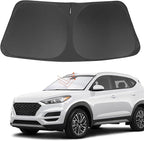 Front Windshield Sun Shade Foldable Car Front Window Sun Shade Windshield Shade Custom Fit for 2016-2021 Hyundai Tucson Block UV Rays Car Accessories Heat Keep Cooler