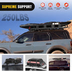 Nilight 84" x 39" x 6" Universal Roof Rack Cargo Basket Heavy-Duty 250LBS Capacity Rooftop Cargo Carrier with Cargo Net Ratchet Straps Luggage Holder for SUV Truck Vehicle