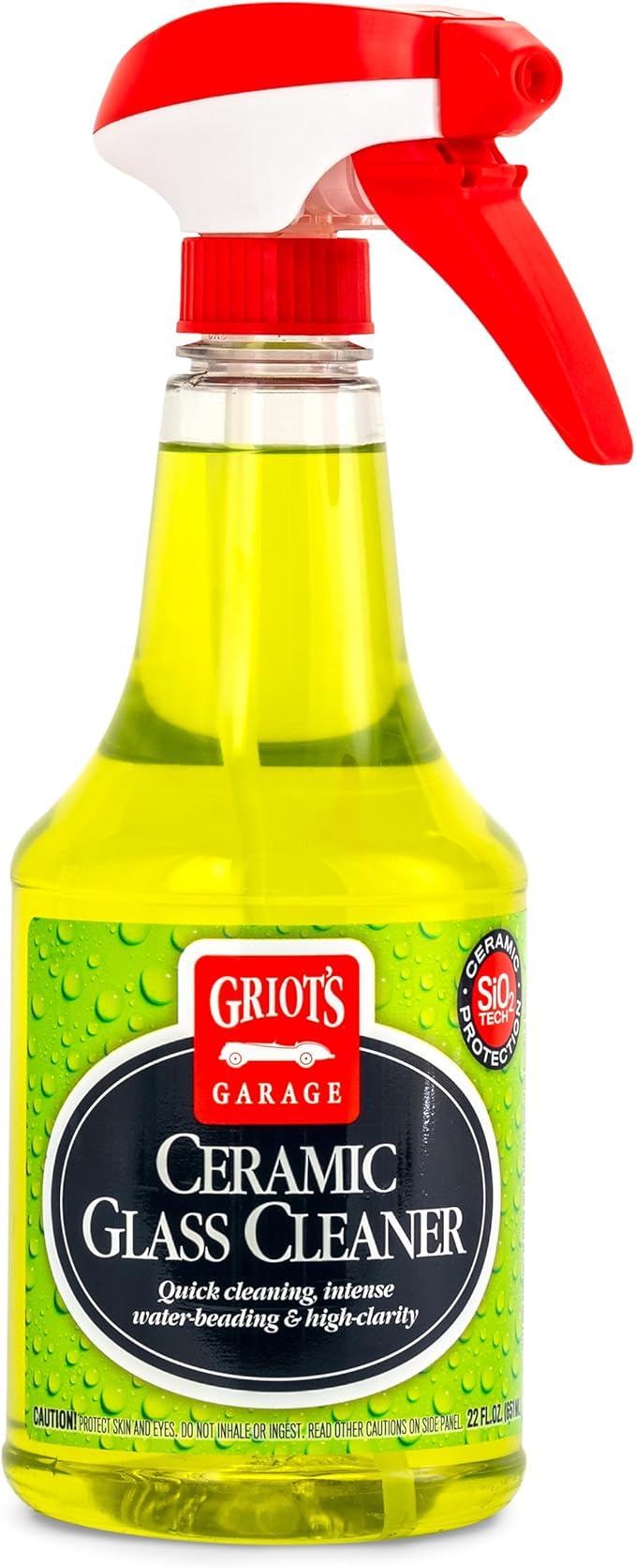 Griot's Garage Ceramic Glass Cleaner Spray for Car Windows, Windshields, Mirrors and Home Use, Cleans and Protects, Streak-Fr