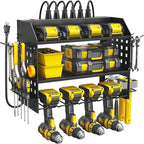 SPACECARE Power Tool Organizer with Charging Station 6 Outlets, 3-Layer Heavy Duty Wall Mount Drill Storage Rack, Cordless To