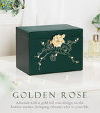 Enthralite Jewelry Box with Lock for Girls: Jewelry Organizer for Dresser - 3-Drawer Earrings Storage Girls Women Gift (Dark 