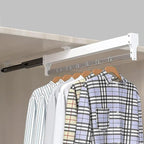 Pull Out Clothes Rail Extendable Pull Out Closet Rod - Wardrobe Pull-Out Trousers Rack, Extendable Closet Rod, Pull Out Cloth