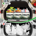 Reusable Grocery Bags Heavy Duty Shopping Bags Foldable Large Tote Bags with Long Handles & Hard Bottom