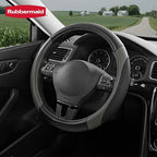 Rubbermaid Steering Wheel Cover – Universal Fit 14.5"–15" Steering Wheel Cover, Anti-Slip Grip, Breathable Leather, All-Seaso