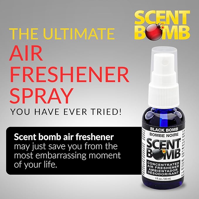 Scent Bomb Air Freshener Spray, Long-Lasting Odor Eliminator - Effective Deodorizer for Home & Car, Fresh Room Spray for Kitc