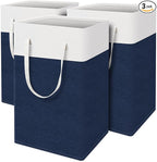 TasticTotes laundry basket 3-Pack, laundry hamper, Hamper with handles, collapsible laundry baskets, Waterproof dirty clothes