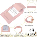 Amylove 48 Sets Leather Luggage Tags Bulk Wedding Favors Luggage Tags for Guests Bridal Gifts Wedding Bridal Shower Gift PU L