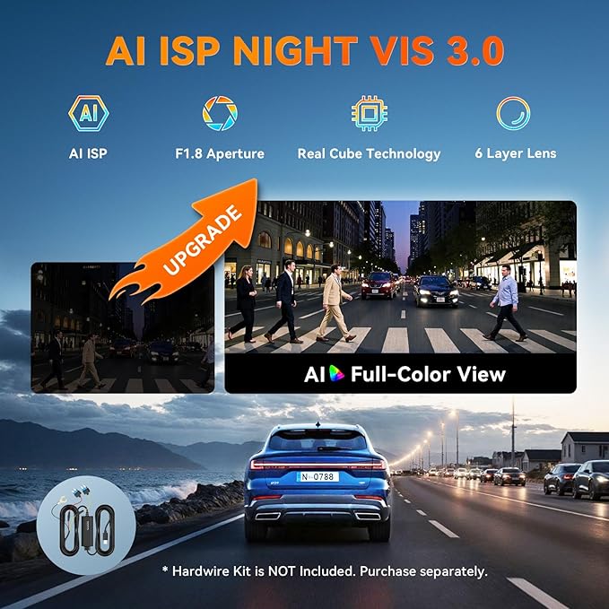 DDPAI 4K Dash Cam Front and Rear, 2160P+1080P Car Dash Camera, GPS 5G WiFi Dashcam for Cars, Free eMMC 32G Dual Storage Suppo