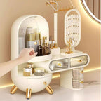 Makeup Organiser Storage Large Capacity Dressing Case Makeup Organizer, Cosmetic Storage Organizer with Drawers, Cabinet,Brus