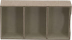 Household Essentials Brown 722-1 Deep 3 Section Drawer Organizer Box for Storage | 12 in x 6.13 in x 3.13