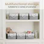 Storage Baskets for Shelves 11.8x7.9x5.2 Inch, Foldable Fabric Storage Bins with Handles, Small Storage Baskets for Organizin