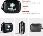 150 Pieces Mini First Aid Kit - Small Medical Kit with Hard Shell - Emergency First Aid Kit for Car, Travel, Home, Outdoor, O