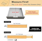 Utoplike 4 pcs Bamboo Kitchen Drawer Dividers Large, Adjustable Drawer Organizers, Spring Loaded, Works in Kitchen, Dresser, 