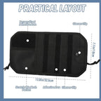 Car Sun Visor Organizer with 3 Extended Straps, Tactical Visor Molle Panel for Trucks SUVs, Heavy Duty 1000D Nylon Storage Pouch for Sunglasses, Cards, EDC Gear, Black