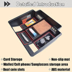 TACORBO Center Console Full Organizer Tray Compatible with Refreshed 2022-2024 2025 2026 Silverado/Sierra 1500,2024-2026 Chevy Silverado/GMC Sierra 2500HD 3500HD,Front Bucket Seats Only