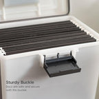 IRIS USA File Box WeatherPro Portable File Organizer Plastic File Box for Letter File w/ Organizer-Lid, Durable Lid and Seal 