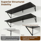 Deep Floating Shelves for Wall,36Wx8D Wall Mounted Shelves Set of 2,Wall Storage Floating Shelf with Sturdy Metal Brackets fo
