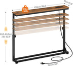 HOOBRO Floating Shelves and Console Table Bundle, 15 Inch Wall Shelf Set of 2, Narrow Entryway Table with Adjustable Height (