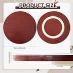 20" Walnut Wood Lazy Susan for Table Top, Large Turntable Rotating Serving Tray for Counter Top Solid Wooden Round Lazy Susan