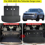 Cargo Liner with Backrest Mats for 2020-2025 Kia Telluride 7/8 Seats, TPE Protectors Full Set Fit for Kia Telluride Accessories Back