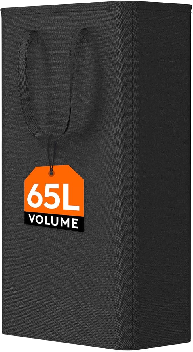Lifewit 65L Slim Laundry Hamper, Narrow Small Laundry Basket with Handle for Dirty Clothes, Collapsible Tall Thin Laundry Bin
