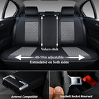 Coverado Leather Rear Seat Covers for Cars, Waterproof Back Seat Cover, Universal Automotive Seat Cushion Protector for Most 