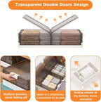 2 Pack Under Bed Storage Containers With Wheels,StackableFoldable Under Bed Storage Containers With Lids for Clothes Shoes Bl