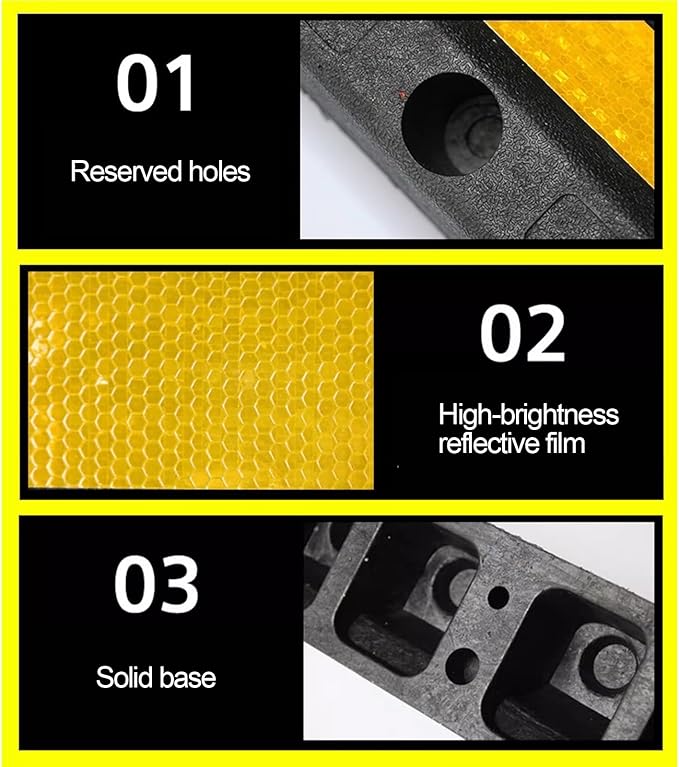 Parking Stopper for Garage, Garage Parking Aid, Parking Aid Rubber Curb Wheel Stopper, for Various Garages and Parking Lots