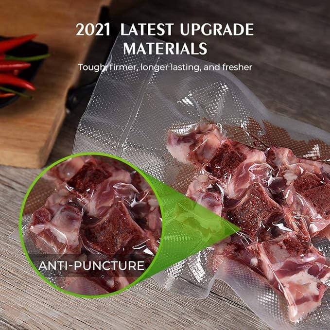 Vacuum Sealer Bags For Food - 100 Quart 11" x 16" - Commercial Grade BPA Free Bag - Durable Customized Size Food Vac Bags for