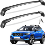 Tuyoung 220lbs Lockable Roof Rack Cross Bars Compatible with Volvo XC40 XC-40 2018-2026, Heavy Duty Aluminum Roof Rails Crossbars Cargo Bars Canoe Snowboard Rooftop Black Carrier Luggage