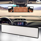 Broadway Car Rear View Mirror HD Anti Glare Universal 12 Inch large Field of View Panoramic Rearview Mirror with Wide Angle Blue Tint for Car SUV and Truck12 Inch White