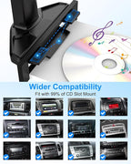 Car Tablet Holder CD Slot, [Height Adjustable Arm] Car CD Player Tablet Mount, Universal Car CD Clamp for iPad Pro Air Mini, Galaxy Tabs/Z Fold/Z Flip, iPhone, More 4-12.9" Device