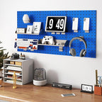Goplus Garage Pegboard, Metal Pegboard Tool Organizer Kit with 3 Pegboards & 28 PCs Hanging Accessories, Heavy Duty Wall Orga