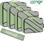 BAGAIL 6 Set Packing Cubes,Travel Luggage Packing Organizers