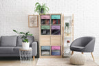 Sorbus 11 Inch Storage Bins with Clear Window - 6 Foldable Baskets for Organizing Clothes, Toys, Books - Sturdy Collapsible F