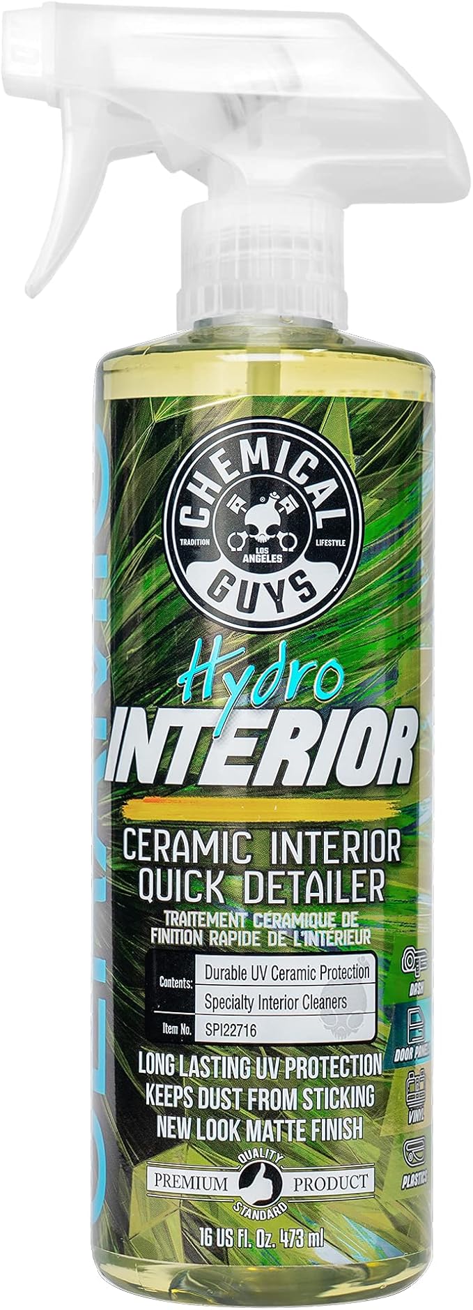 Chemical Guys SPI22716 HydroInterior SiO2 Ceramic Interior Quick Detailer and Protectant for Interiors, Furniture, Apparel, a