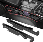 Car Seat Gap Filler 2Pack, Inserts Between Seats Console with Organizer Storage Upgraded Phone Holder Car Side Seat Gap Fillers Cars Front Seats Fill Plug Car Essentials for Vehicle SUV Truck (Black)