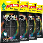 LITTLE TREES Car Air Freshener | Vent Wrap Provides Long Lasting Scent, Invisibly Fresh | 16 Air Fresheners | Supernova