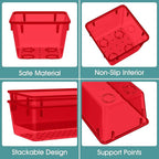 WOWBOX 25 PCS Plastic Drawer Organizer Set, 4 Sizes Desk Drawer Divider Organizers and Storage Bins for Makeup, Jewelry, Gadg
