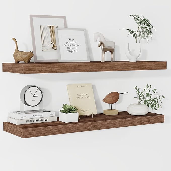 Fun Memories Floating Shelves 36 Inch Long, 9.3Inch Deep Floating Shelves for Wall, Extra Deeper & Thicker Wall Mounted Stora