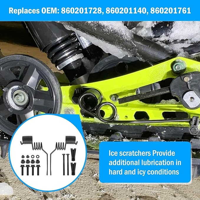 Spring Style Rail Mount Ice Scratcherss Compatible with Ski-Doo Summit 600 800R 850 2008-2020,Replace# 860201140, 860201761