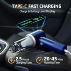 Car Handheld Vacuum Cordless: Car Vacuum Cleaner with 16000Pa Ultra-Strong Suction, Brushless Motor & HEPA Filter - Lightweig