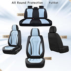 Coverado Auto Seat Covers, Car Seat Covers Full Set, Blue Car Seat Cover, Driver Seat Covers Front Seats Rear Seat Cover, Lux