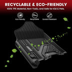 LASFIT Floor Mats for Ram 1500 2019-2024 Crew Cab and Quad Cab Front, Bucket Seat, All Weather TPE Custom Fit Car Mats Truck Front Liners 1st Row Only, Black
