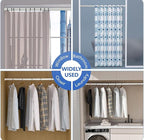 Closet Rod, 17 to 82 Inch Closet Rods for Hanging Clothes, Heavy Duty Adjustable Closet Hanging Rod Bar White Closet Poles fo
