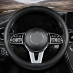 Custom fit for Dodge Car Steering Wheel Cover, Nappa Leather Non-Slip Steering Wheel Cover, Designed for Dodg-e Interior Accessories (Black,for Dodge)