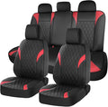 FLORICH Seat Covers Full Set, Leather Seat Covers for Cars, Waterproof Car Seat Protector Breathable, Front and Rear Seat Cov