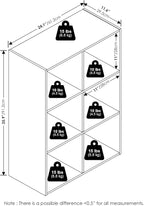 Furinno PELLI Closet Organizers and Storage, 6-Cube Closet Organizer, Open Shelf Closet Storage, for Wardrobe, Bedroom, Livin