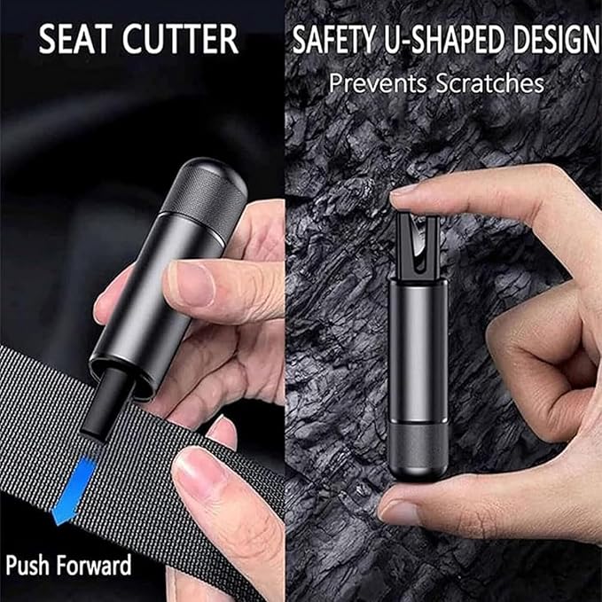 3 Packs SafeHammer Window Breaker Seatbelt Cutter, 2026 Upgraded Safe Hammer Glass Breaker Under Water, Car Emergency 2-in-1 
